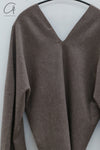 SWAYING 24 Autumn and Winter One-piece wool cardigan SW-SW24AW1T34-QZ Light brown SW-SW24AW1T32